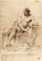 Monti Francesco-Nudo virile seduto con clava in mano